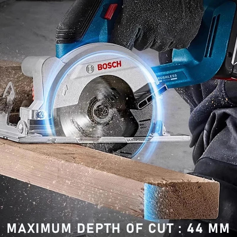 Scie Circulaire Sans Fil Bosch GKS18V-44 Bricolage Bois 125MM Sans Balais 18V Batterie Lithium Machine à Couper le Bois Outil Électrique