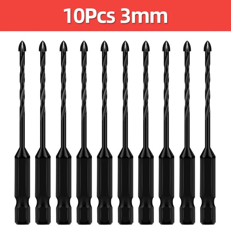 TOOLEYE Cross Hex Drill Bit Set