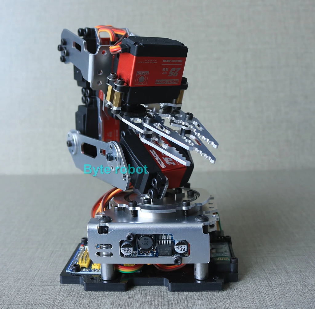 APP Control 6 Dof Metal Mechanical Arm Aluminum Alloy Bracket High Quality Robot Arm for Arduino Robot DIY Kit Programmable Arm