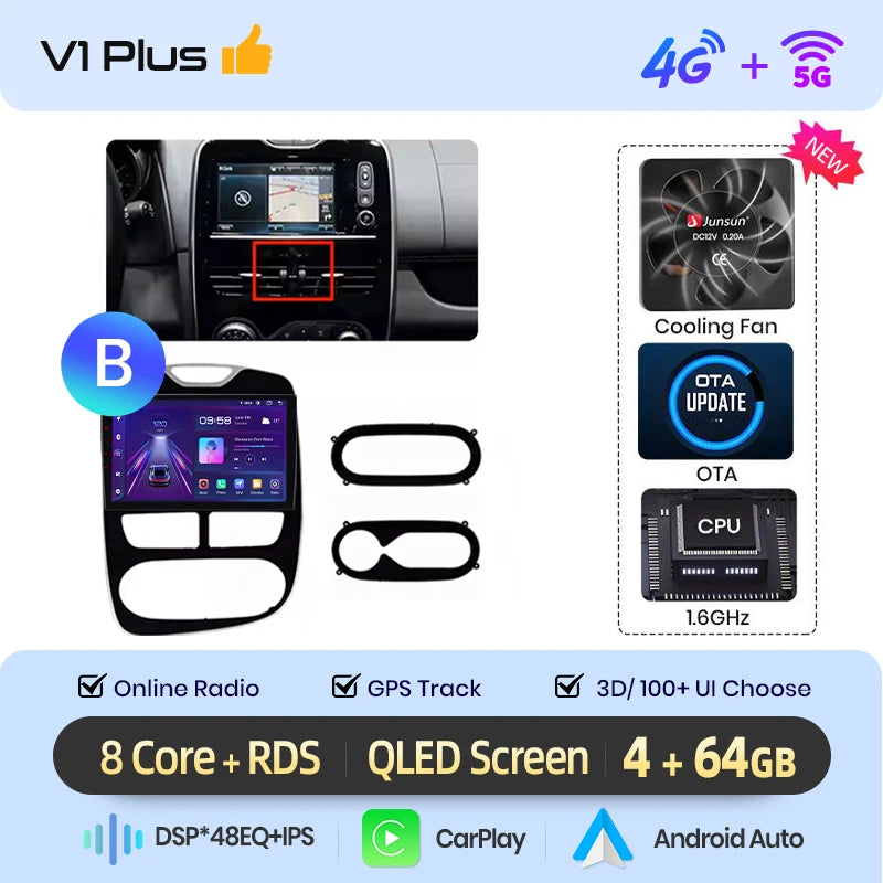 Junsun Wireless CarPlay Car Radio Renault