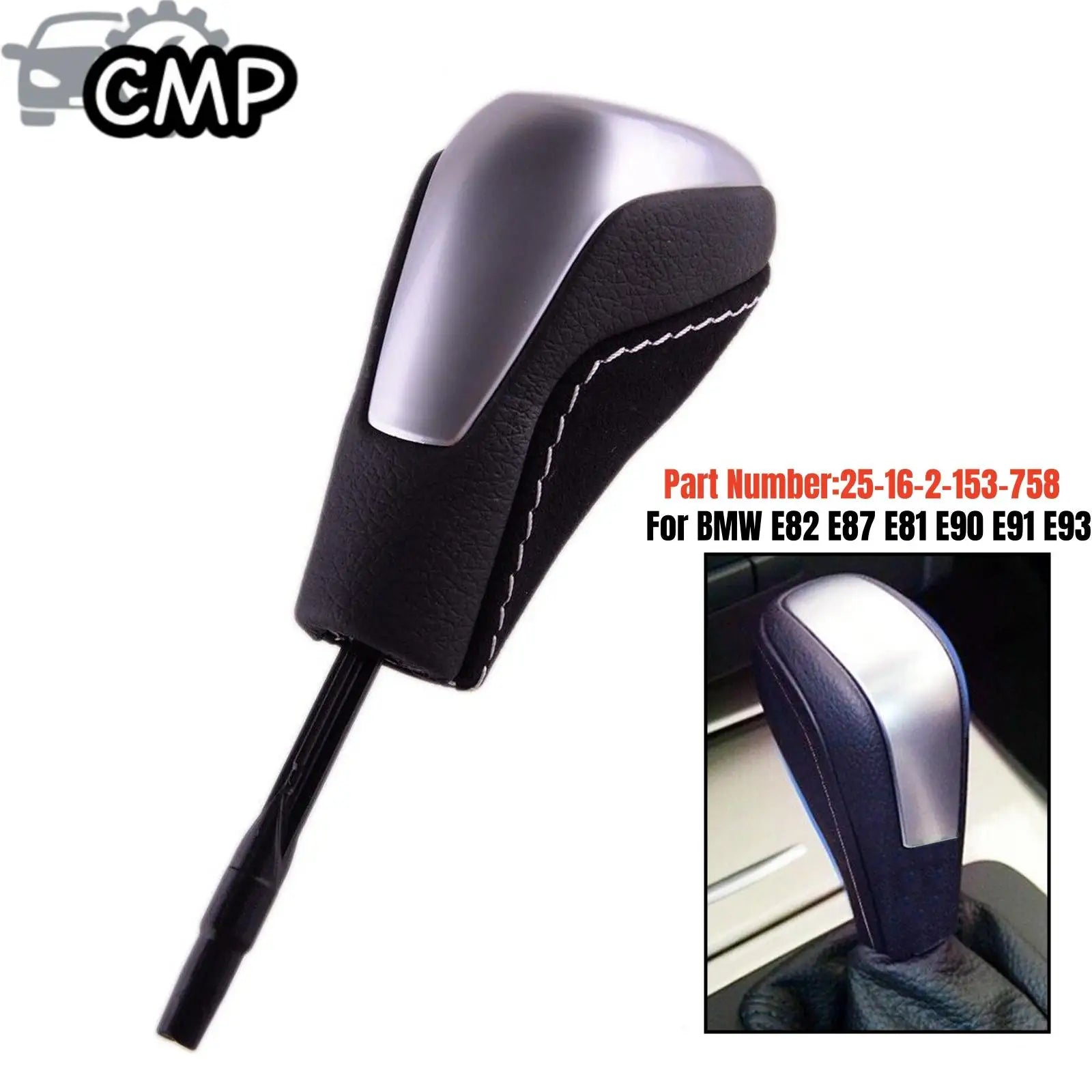 1pc Automatic Gear Shift Knob 25162153758 For BMW E82 E87 E81 E90 E91 E93 Car Shifter Knob Replacement Accessories