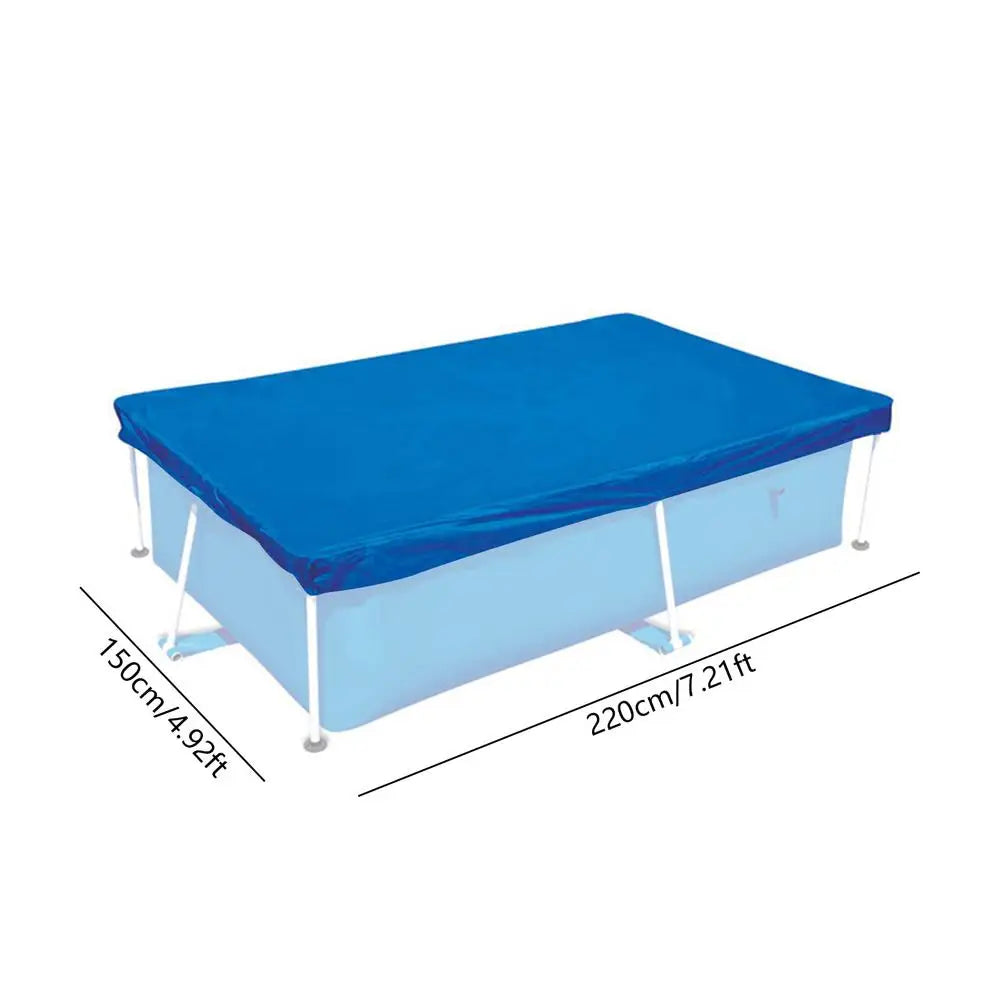 Outdoor Swimming Pool Cover Weatherproof Tub Rainproof Dust Cover Rectangle Pool Safety Cover Pool Insulation Film Waterproof