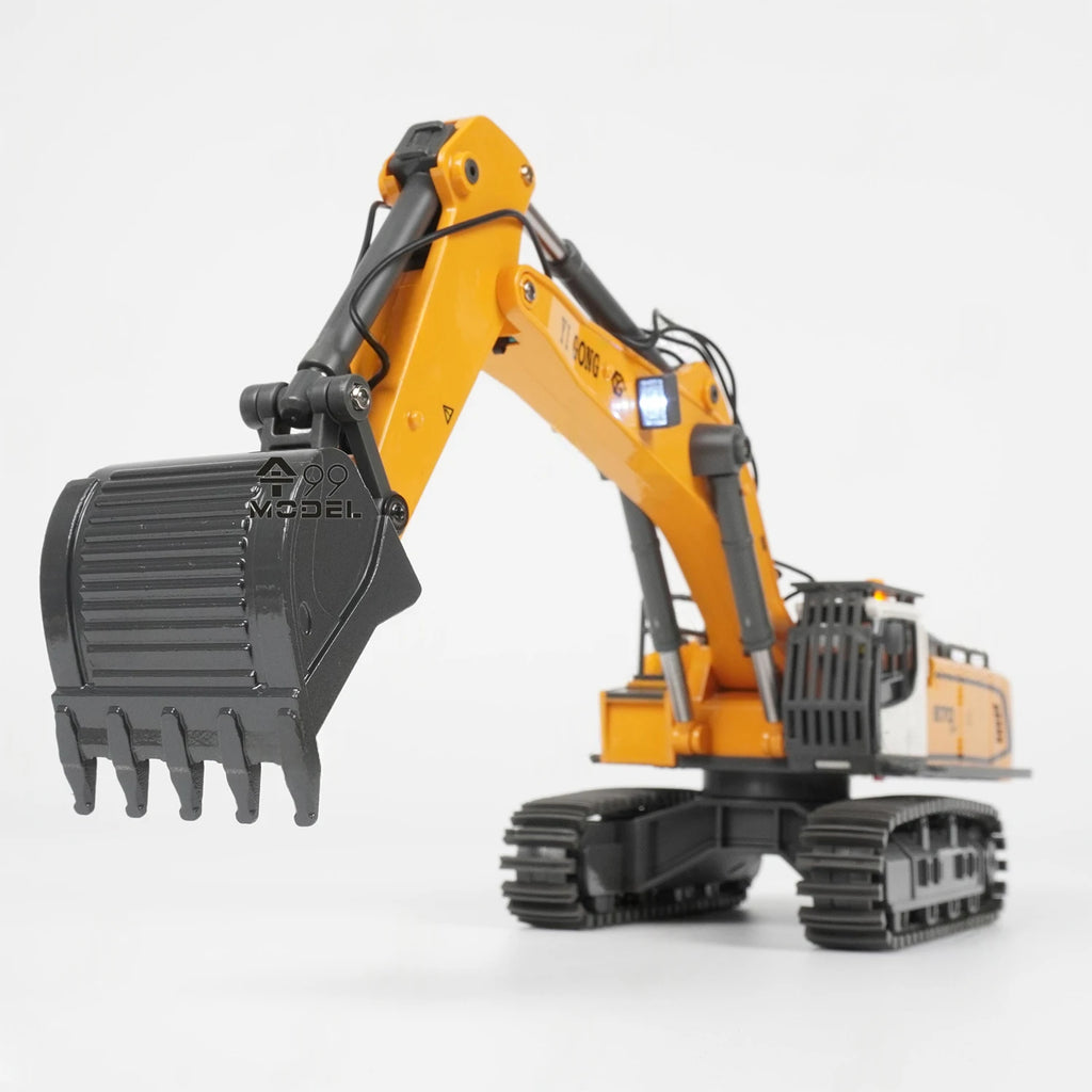 970 RC Mini Excavator 1/50 Scale Electric Excavator Simulation Model Desktop RC Excavator with Lighting System RC Car Toy Gift