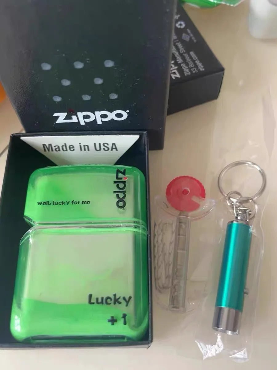 Zippo Creative Luminous Flowing Sand Oil Lighter combination, Shell Fuel Lighter unisex Windproof Collection in box