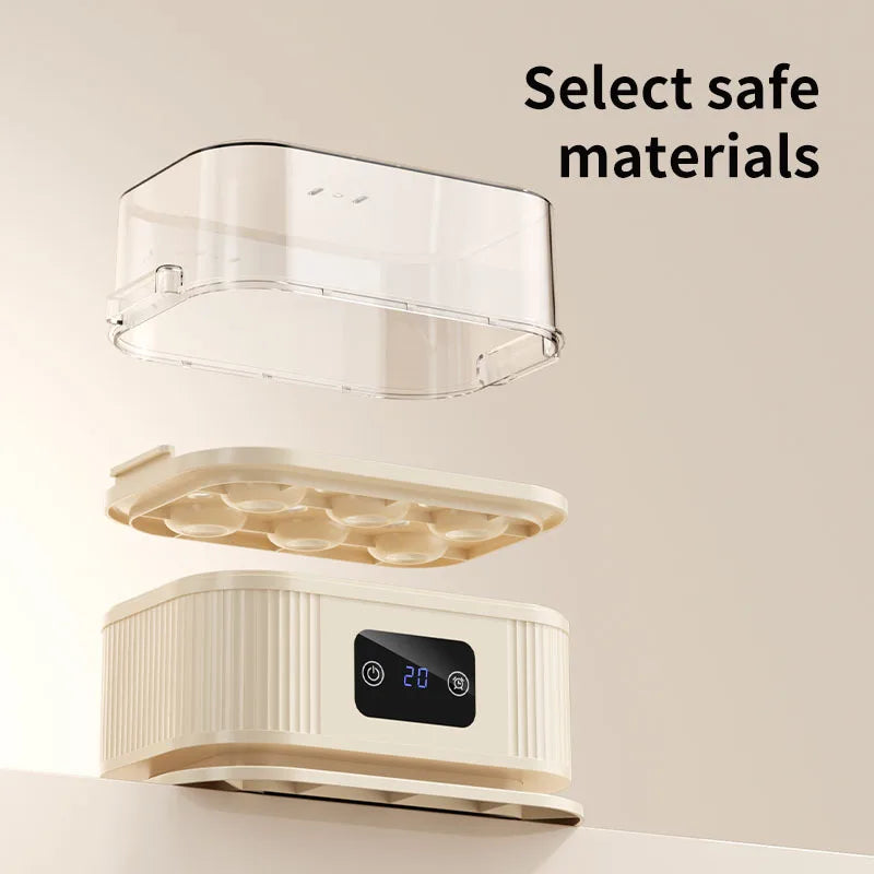 TINSOL Cuiseur à œufs électrique multifonction, appareil de petit-déjeuner de cuisine 200 W, cuiseur vapeur intelligent avec fonction minuterie