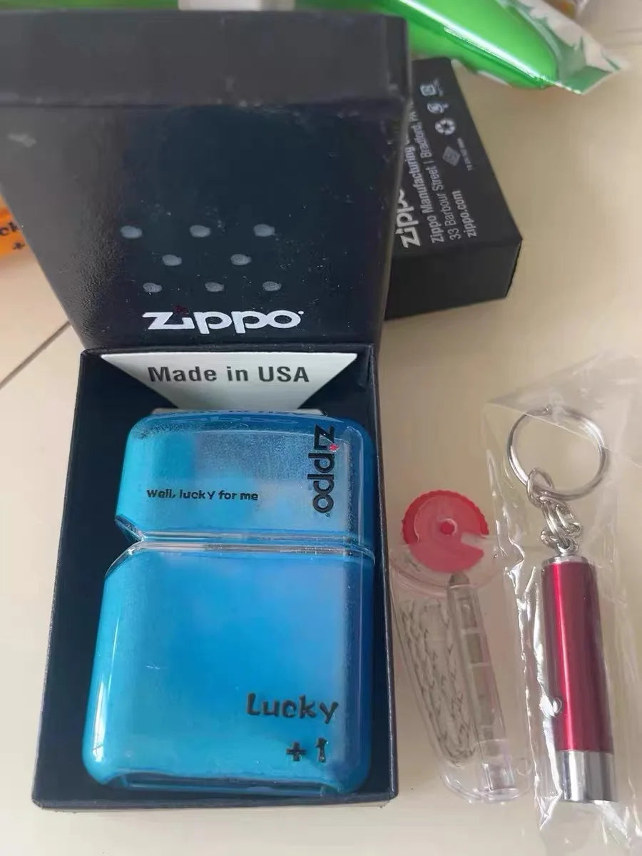 Zippo Creative Luminous Flowing Sand Oil Lighter combination, Shell Fuel Lighter unisex Windproof Collection in box