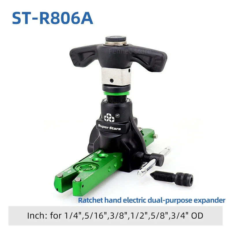 ST-R806A  ST-806A Air-conditioning Copper Pipe Maintenance Eccentric Tube Tool Ratchet Flashlight Dual-purpose Expander