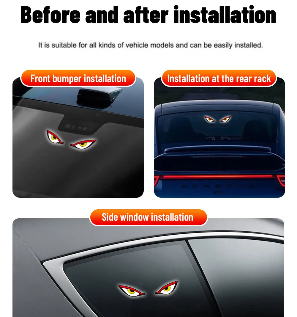 Monster Eye Antenna Flash Light Solar Car Decoration Demon Light Universal Roof Anti-Rear-End Demon Eye Modification