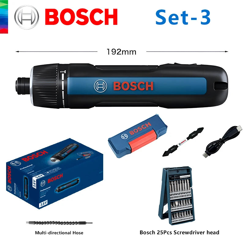 BOSCH GO 3 Tournevis sans fil 3,6V Batterie Lithium-ion Perceuse sans fil rechargeable avec boîte Kit d'outils professionnels Bosch GO3