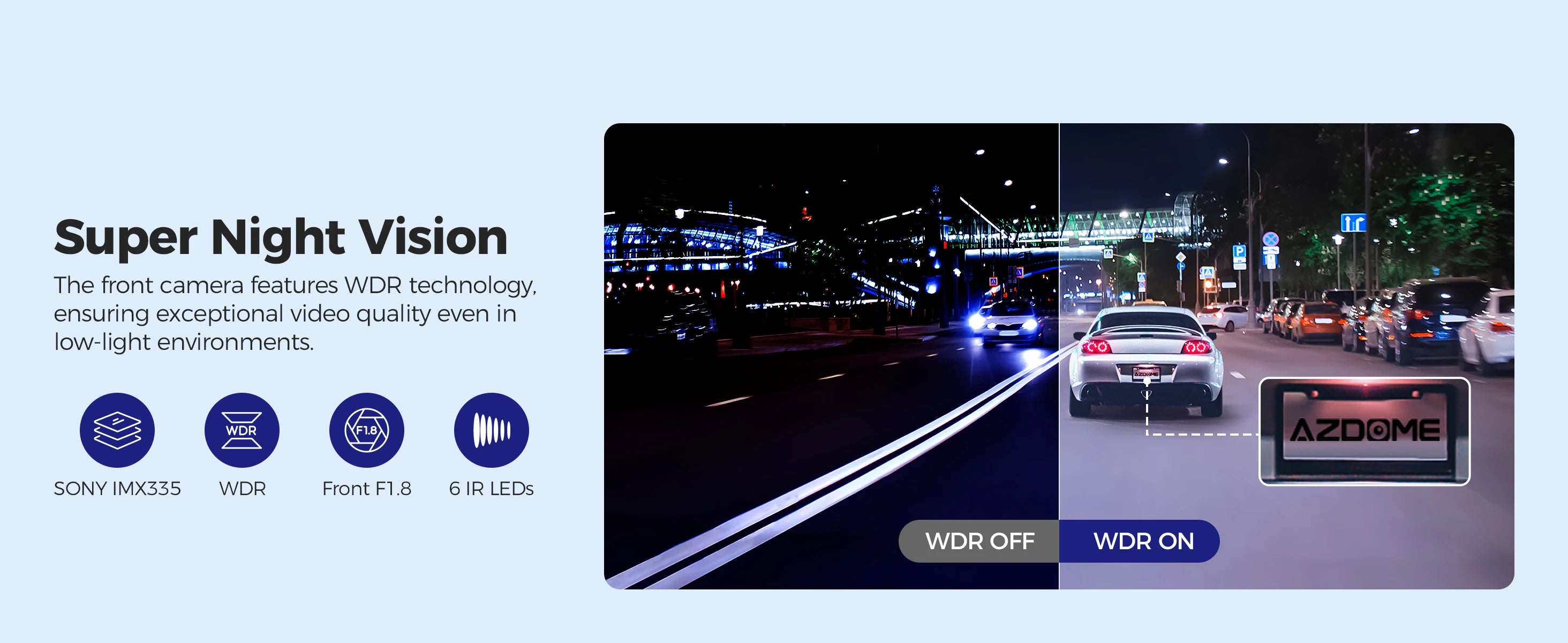 AZDOME 4K 3 Channel Dash Cam M550 Max Car Camera WiFi GPS Front and Rear Inside Recorder Car DVR IR Night Vision Parking Mode