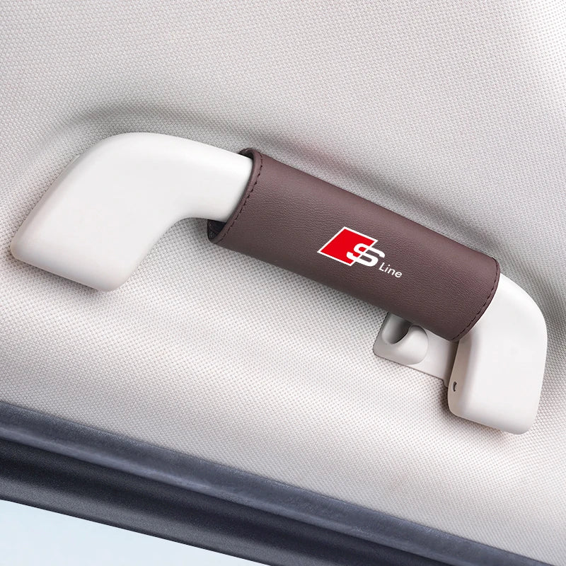 Car Roof Handle Protective Cover Cars Interior Accessories For Audi Sline A3 A4 A5 A6 A7 A1 A2 A8 Q1 Q2 Q3 Q4 Q5 Q6 Q7 Q8 TT RS3