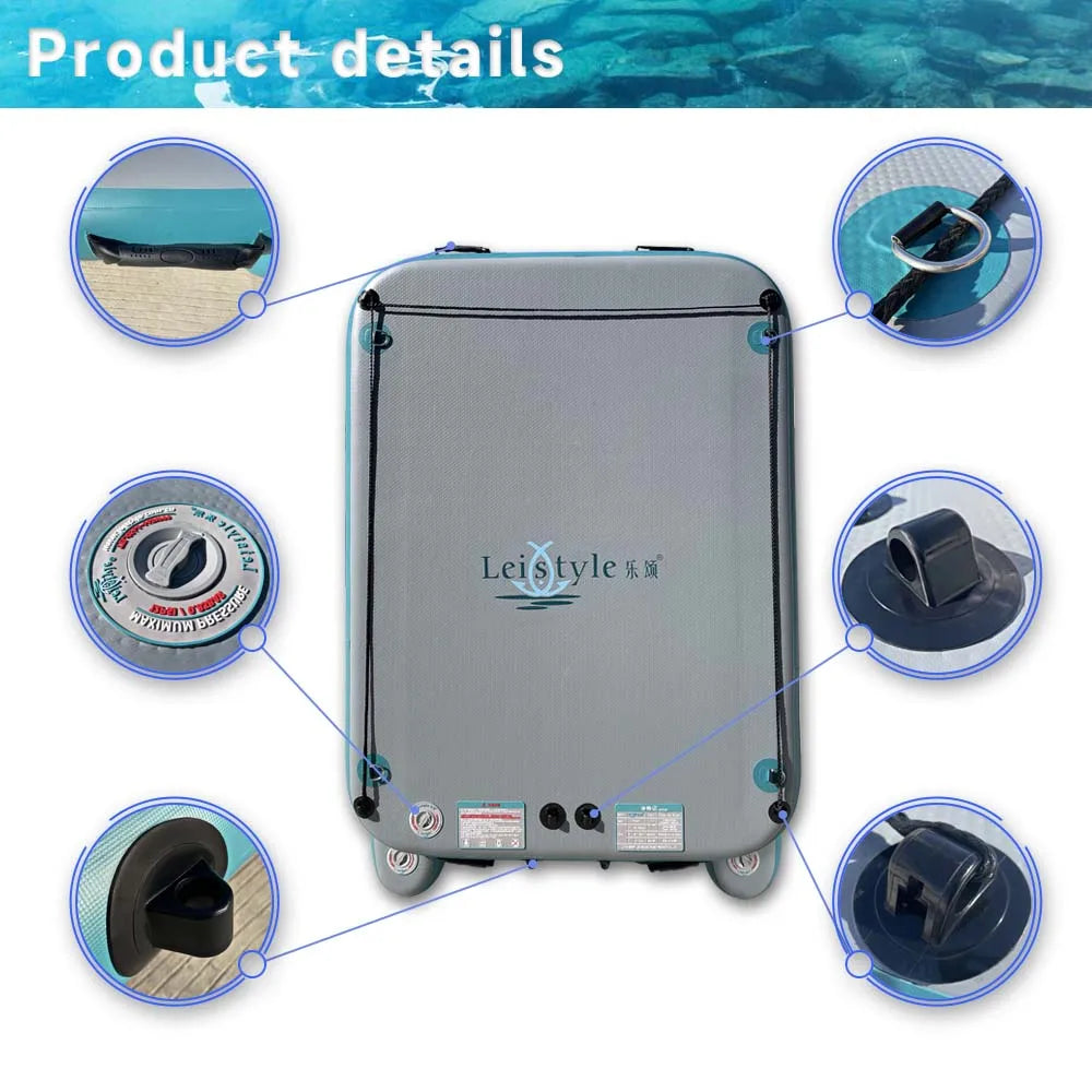 Solarmarine Inflatable Water Platform Island Dock Raft, Floating Pontoon for Fishing, Swimming River Lake Pool, 200cm, 2 Persons