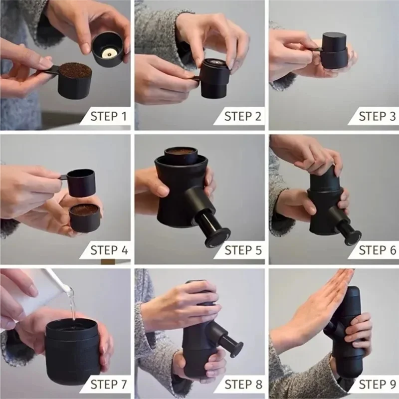 Mini Coffee Maker Fresh Portable Hand Pressure Handheld Espresso Machine  For Office/Home Outdoor Travel Applications