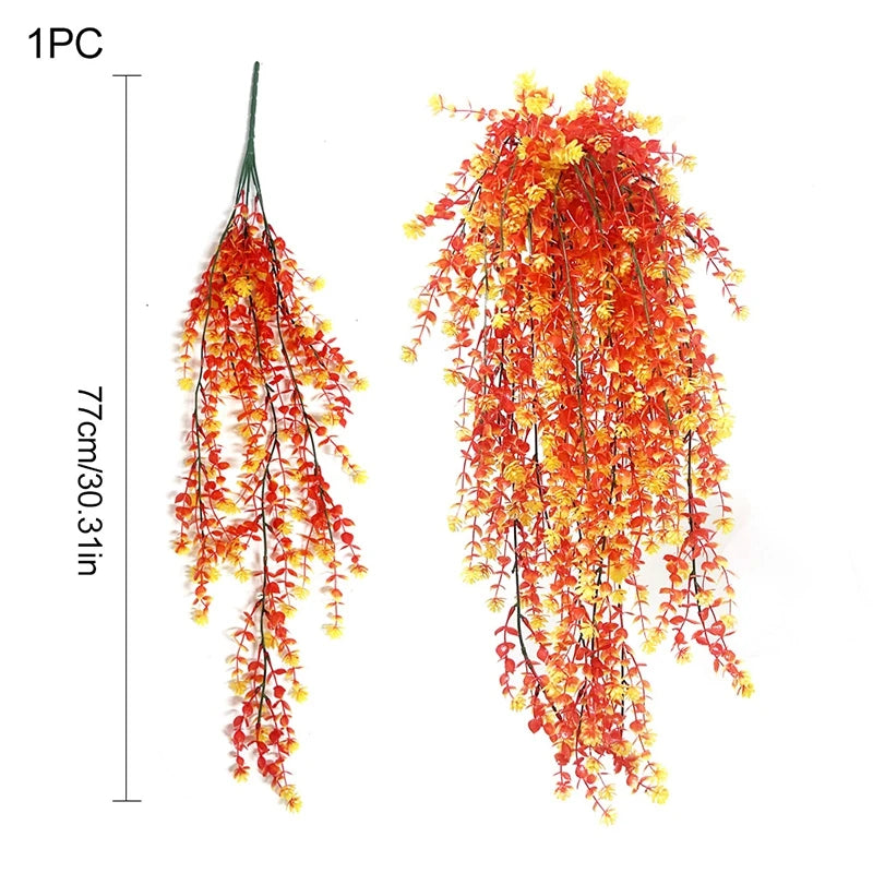 Artificial Plants and Flowers Artificial Hanging Flower UV Resistant Garden Yard Balcony Fake Plant Wedding Party Outdoor Decor