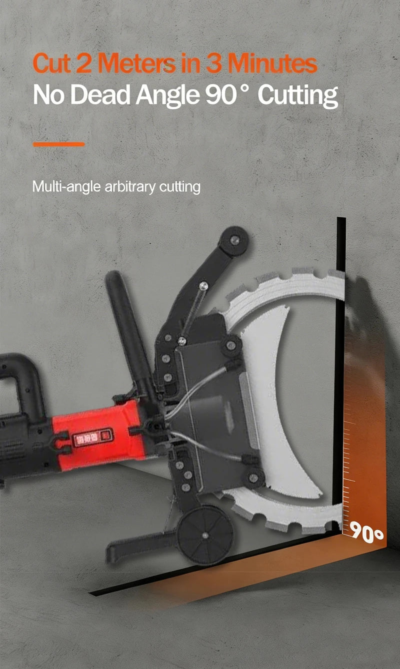 300/400/500mm Concrete Ring Saw with D-Shaped Ergonomic Handle Electric Wall Cutter for Reinforced Concrete Wet Cutting Work