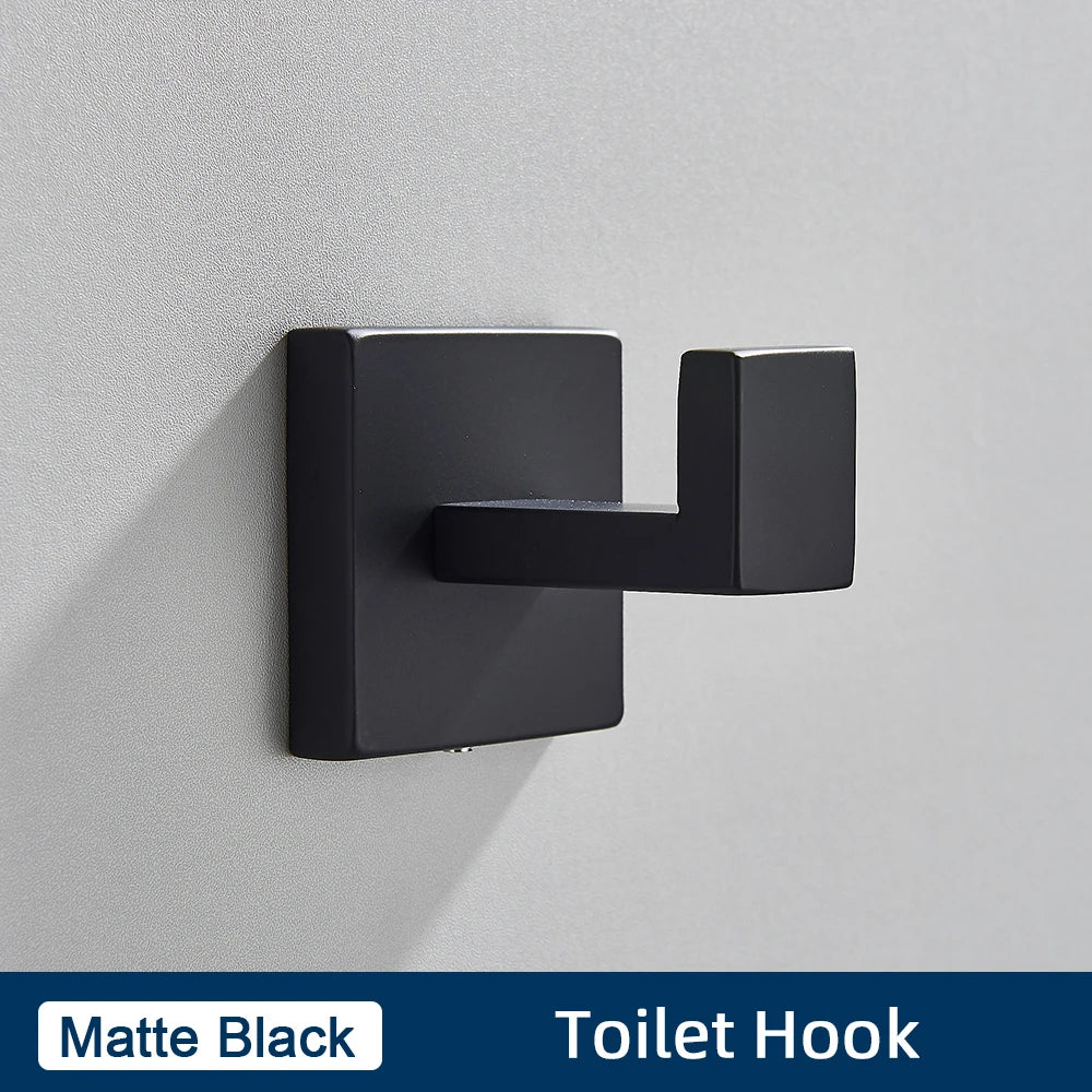 Bathroom Accessories Set Brushed Gold Toilet Wall Towel Bar Rail,Paper Holder and Hook Stainless Steel Bath Rack Hanger Hardware