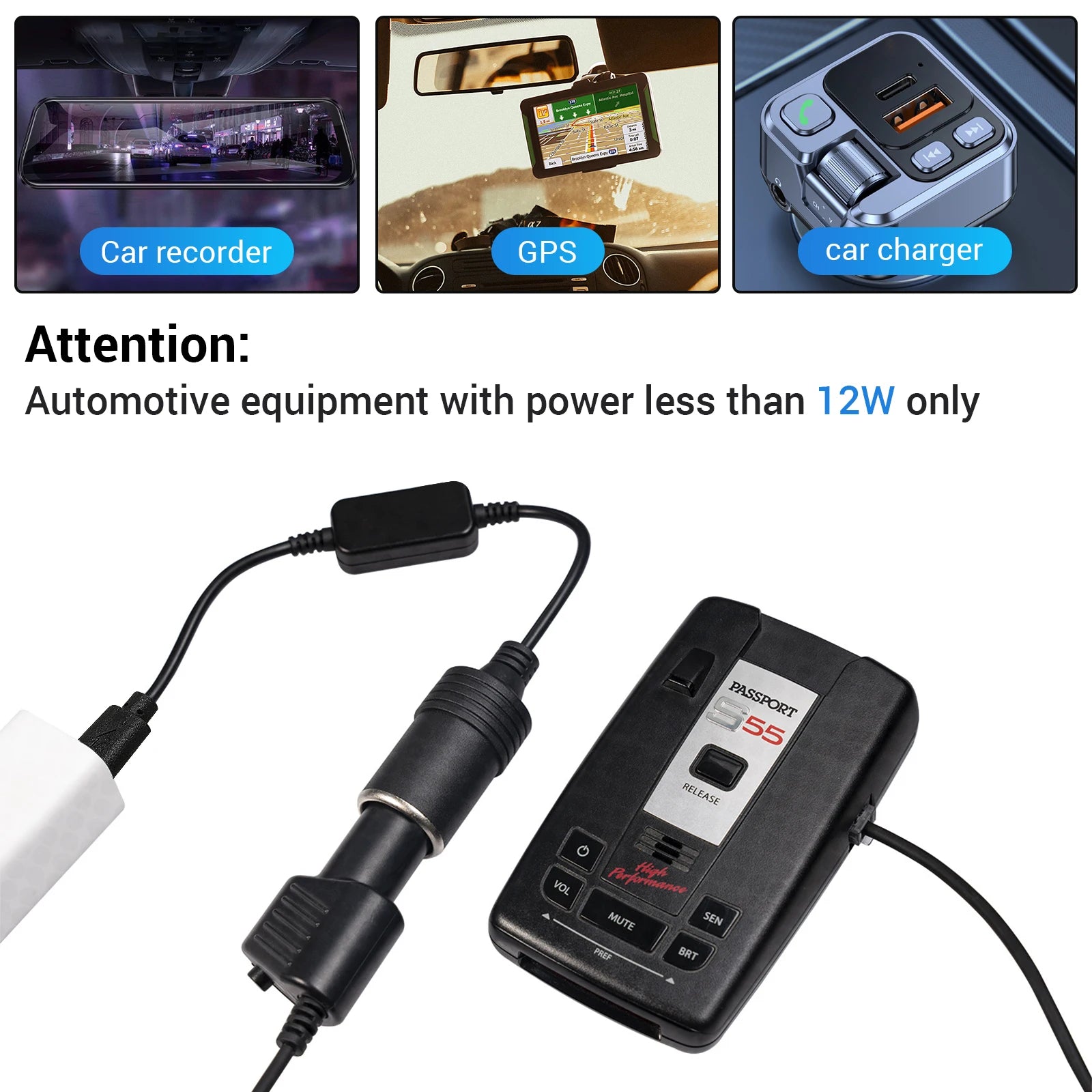 1pc 5V 2A USB To 12V Cigarette Lighter Socket USB Male to Female Cigarette Lighter Adapter Converter Car Electronics Accessories