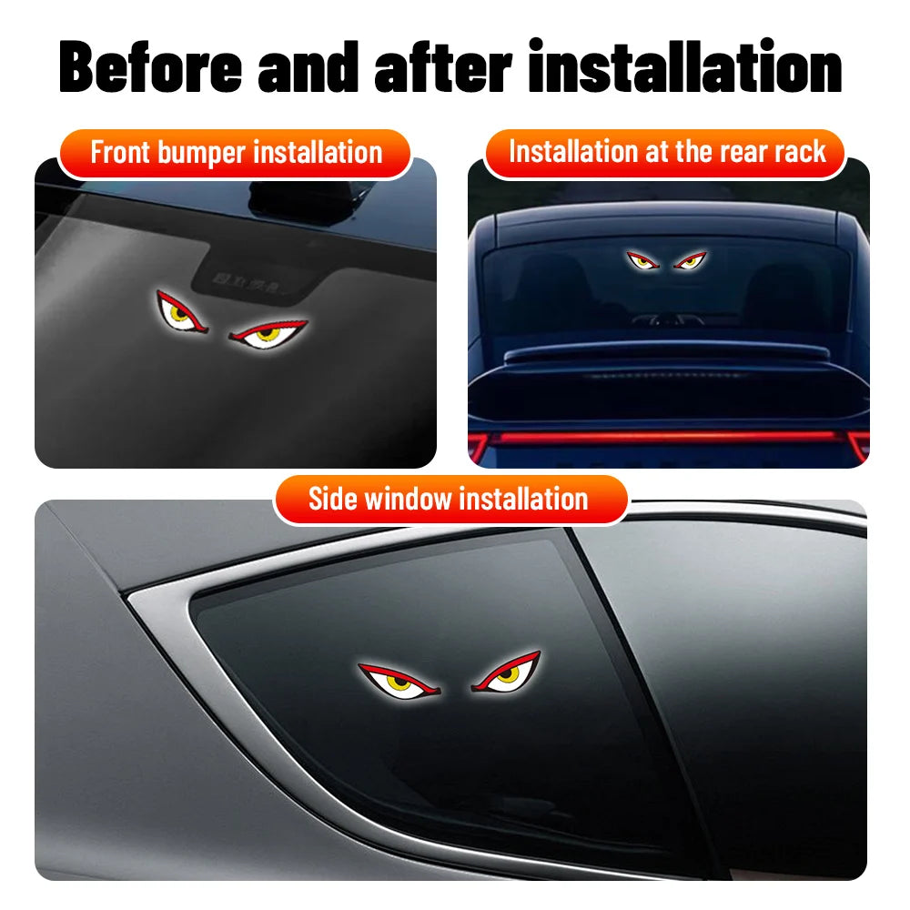 Monster Eye Antenna Flash Light Solar Car Decoration Demon Light Universal Roof Anti-Rear-End Demon Eye Modification