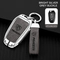 Leather Zine Alloy Car Smart Key Case Shell Cover Protector Fob For Peugeot 308 408 508 2008 3008 4008 5008 Keychain Accessories