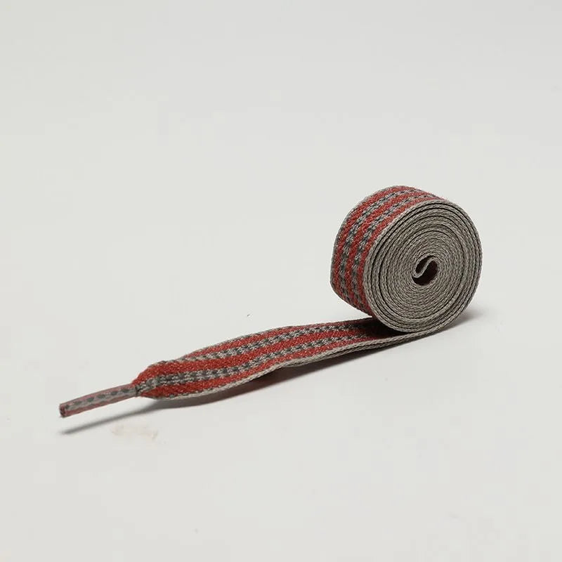 Red Green Striped Shoelaces