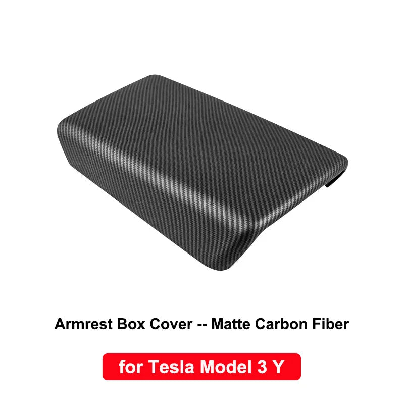 for Tesla Model Y 3 2023 ABS Carbon Fiber Center Console Wrap Cover Kit Dashboard Armrest Door Side Trim Sticker Accessories