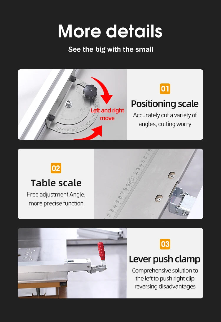 Multi-functional Push Table Saw Precision Guide Rail Folding Electric Panel Saw Kit with Cutting Saw Banding Machine Option Saw