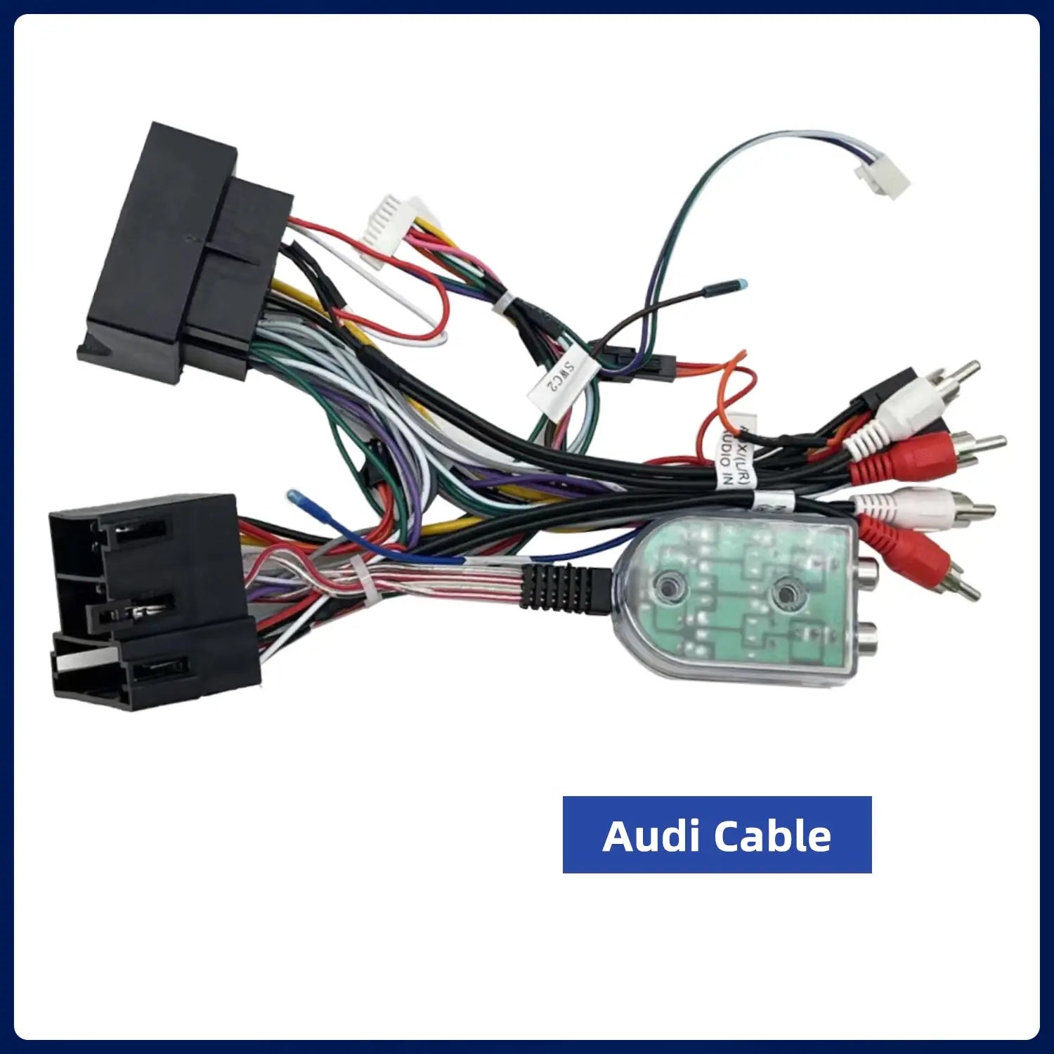 Faisceau de câblage d'alimentation de l'autoradio avec convertisseur audio pour Audi TT A3 S3 RS3 A4 S4 RS4 Lecteur multimédia autoradio et vidéo