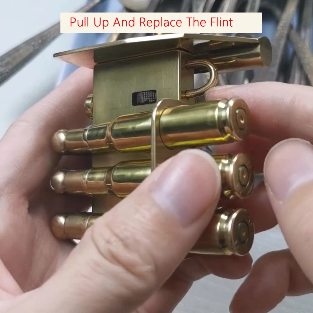 Handmade Steampunk Brass Series Lighters Unique Design Retro Creative Personality Novelty Precious Gift Each badge is different