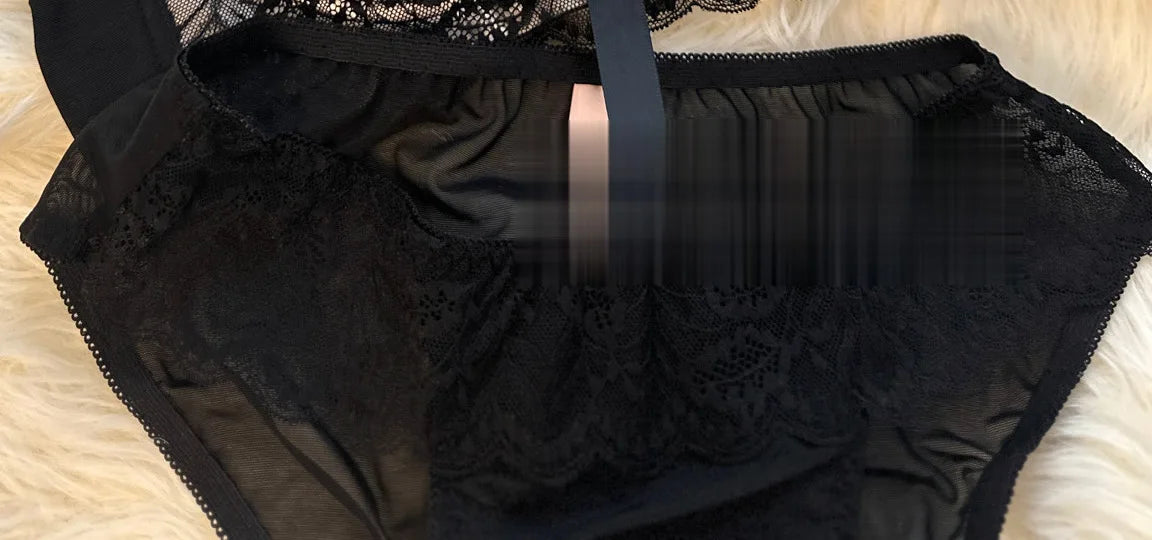 Trendy French Style Lace Bowknot Contrast Color Bra Set Wireless Push Up Thick Padded No Gap Sexy Women's Lingerie Set Hot Sale