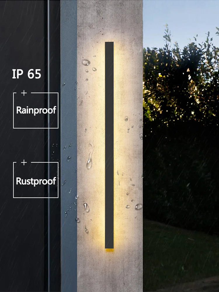 Applique murale étanche extérieur lampes murales de jardin LED modernes nordiques pour salon, fond TV, IP65 110/220v, éclairage mural rasant