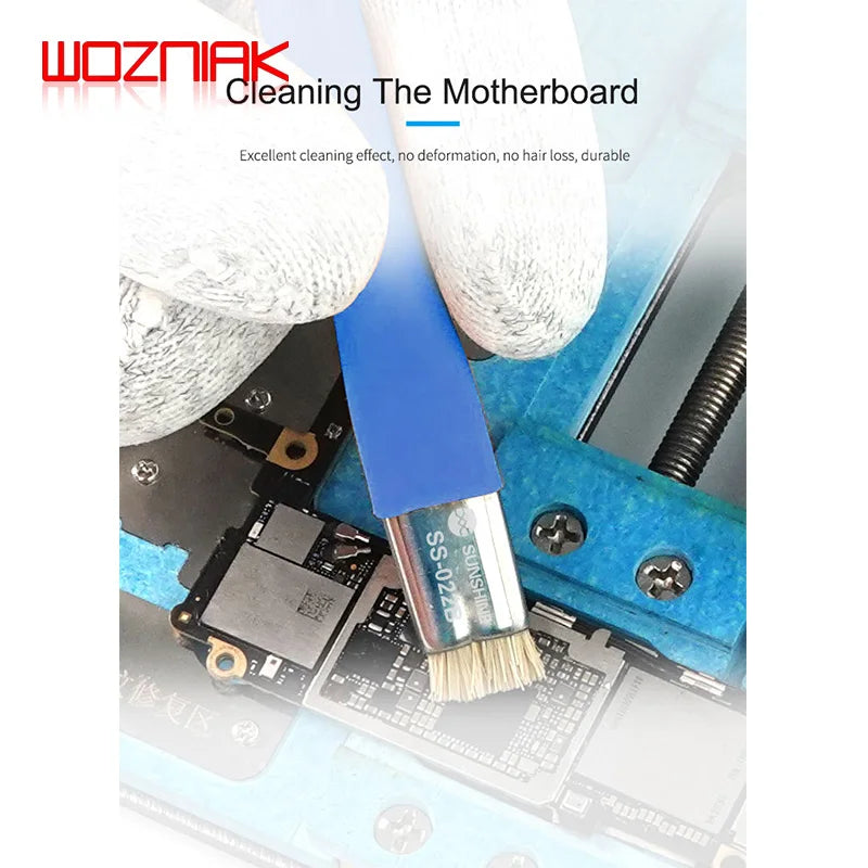 SUNSHINE SS-022B Safe Brush Anti-Static Motherboard PCB Cleaning Brush for Mobile Phone Repair Tools Kit Double Head Convenience