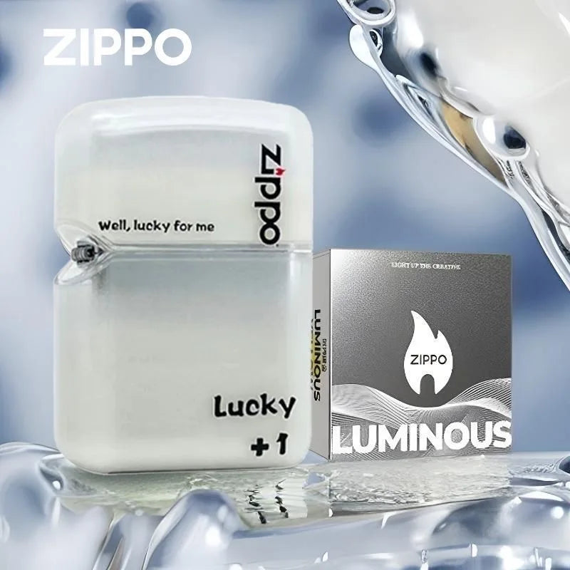 Zippo Creative Luminous Flowing Sand Oil Lighter combination, Shell Fuel Lighter unisex Windproof Collection in box