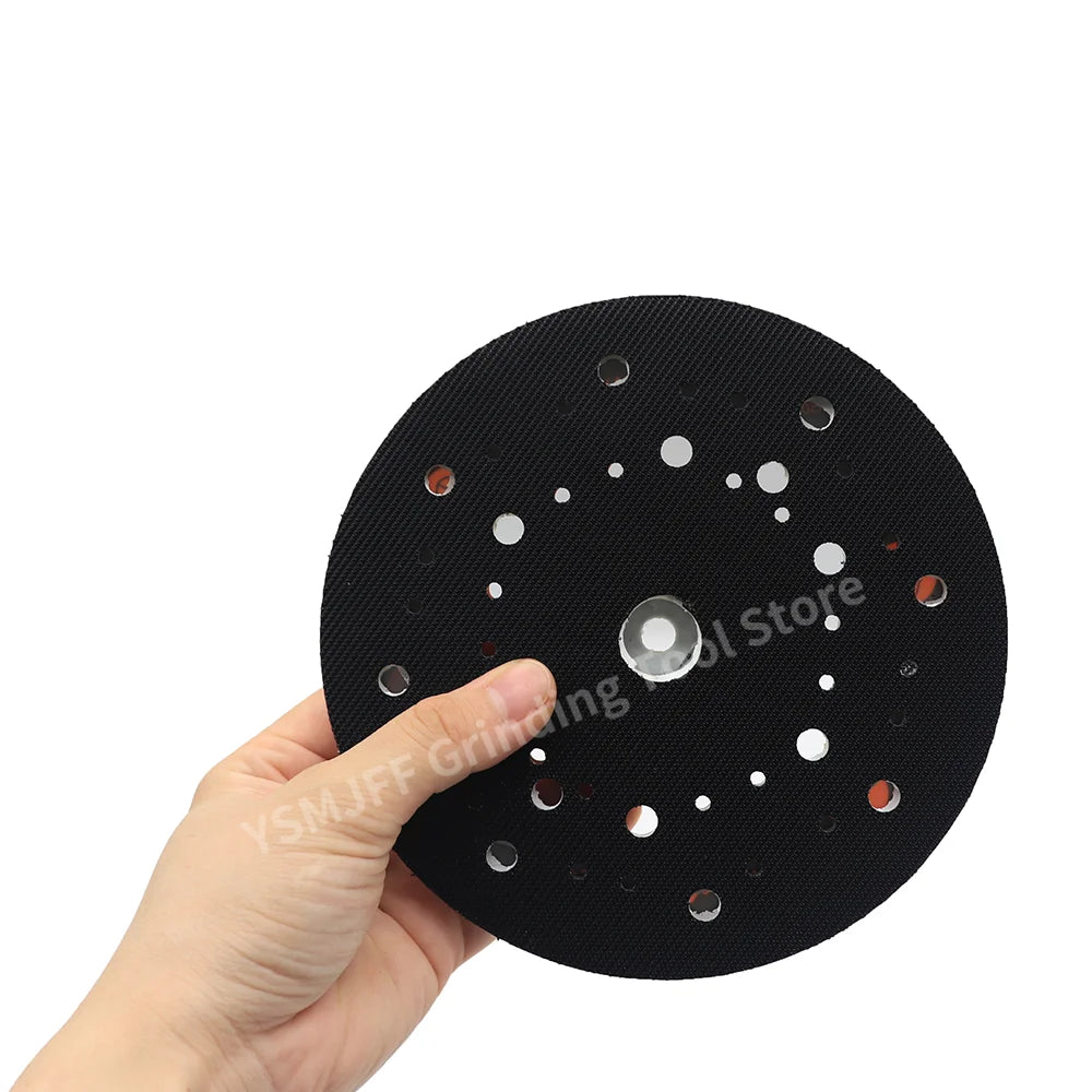 6 Inch 44 Hole Dust Free Backing Plate Hook & Loop Sanding Pad M8-17T Thread Self Adhesive Grinding Pad for FLEX/RUPES Sander