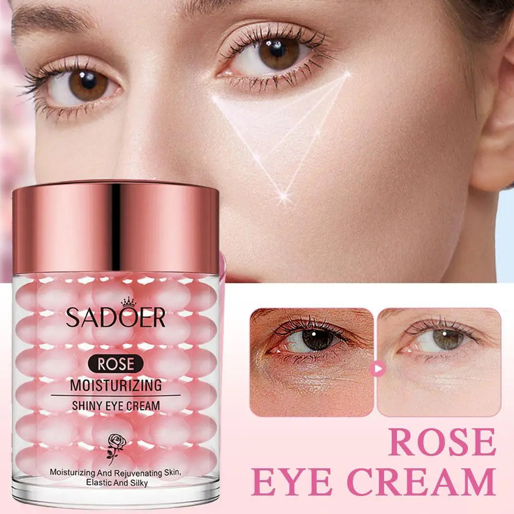 SADOER Rose Eye Cream Anti Dark Circles Eye Bags Under Eyes Firming Moisturizing Collagen Hydrating Beauty Eyes Creams Skin Care