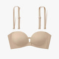 Summer Invisible Strapless Backless Bras Women's Seamless Push Up Brassiere No Underwire Front Closure Bralette
