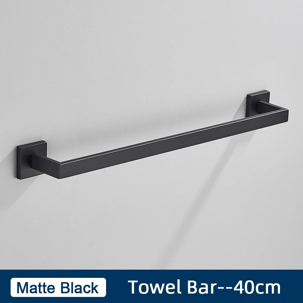 Bathroom Accessories Set Brushed Gold Toilet Wall Towel Bar Rail,Paper Holder and Hook Stainless Steel Bath Rack Hanger Hardware