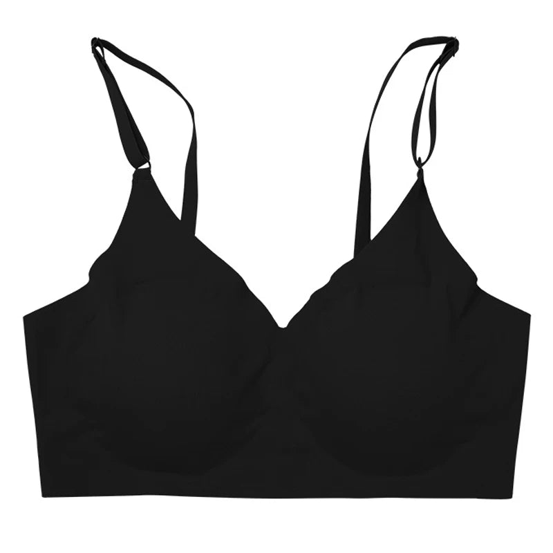 CINOON Soutiens-gorge sans couture pour femme Push Up Sous-vêtements de nuit Bralette amovible rembourrée Soutien-gorge une pièce Sans armatures Confort Intime