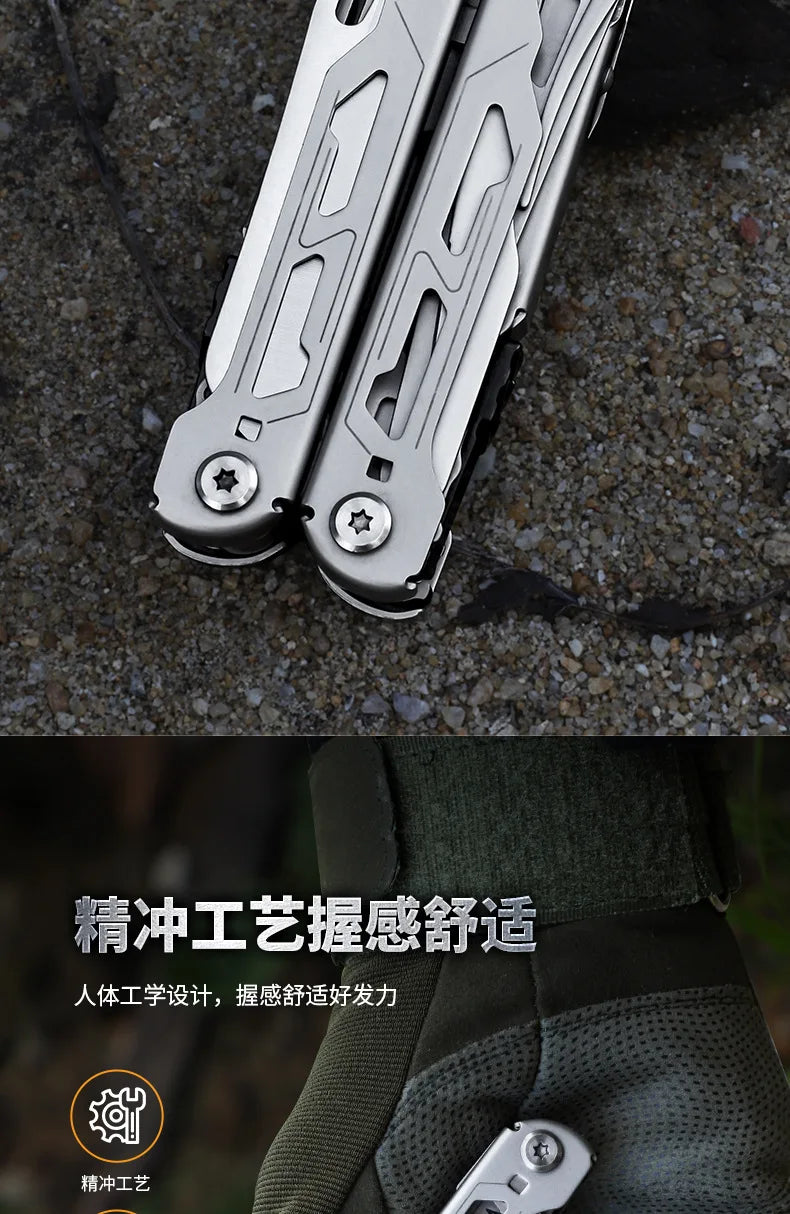 Multifunctional Folding Pliers Stainless Steel Knife Screwdriver Cutter for Outdoor Survival Camping Hunting Hiking