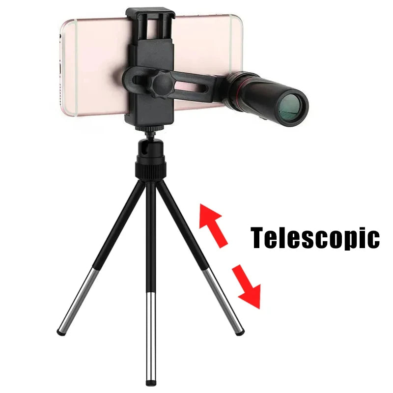 2000x24 HD Monocular Telescope Mini Portable Mobile Phone Telescope with Holder Outdoor Camping Hunting Birdwatching Telescopes