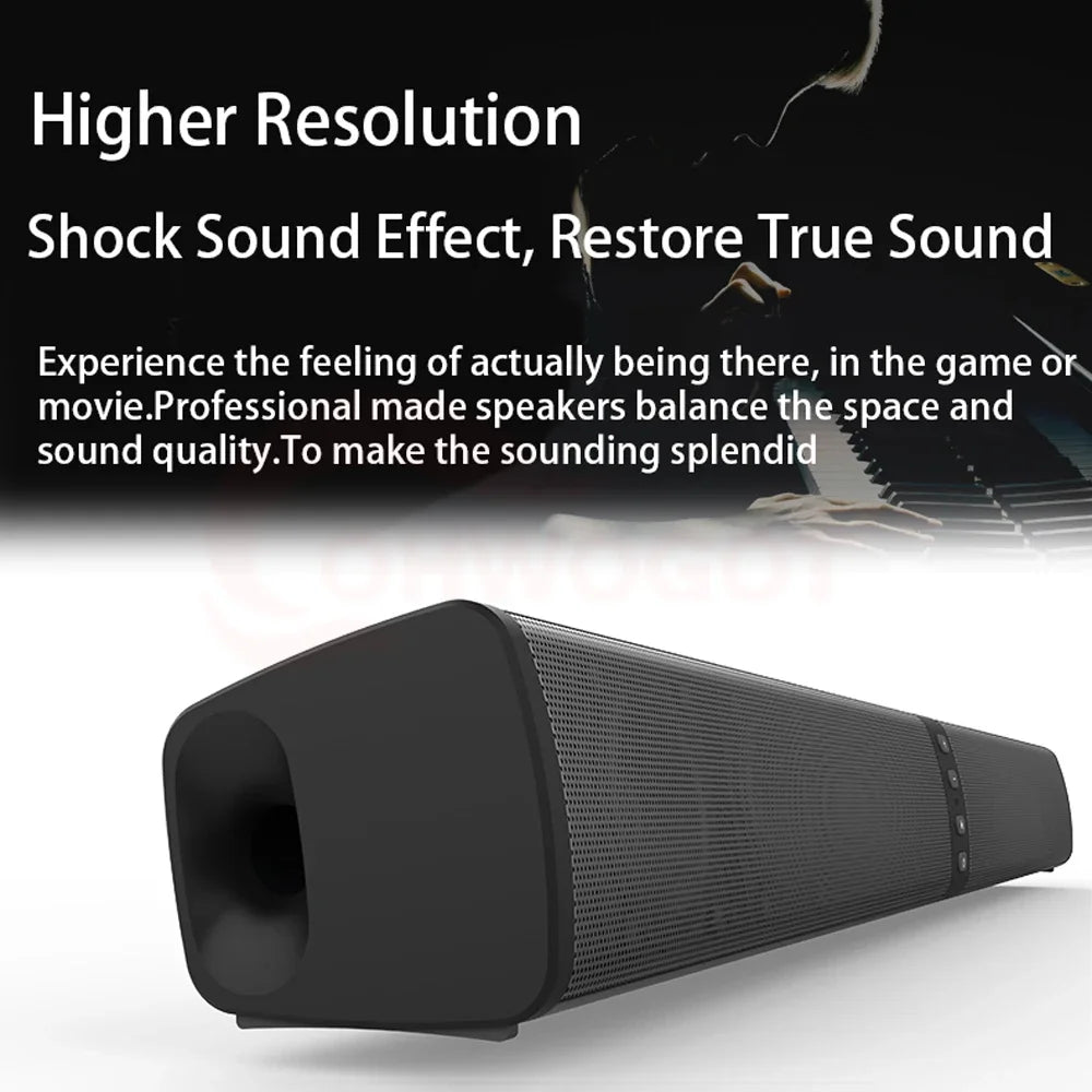 Enceinte Bluetooth sans fil portable super puissante Stéréo Surround barre de son caixa de som Boîte de son TV Maison Subwoofer Radio FM