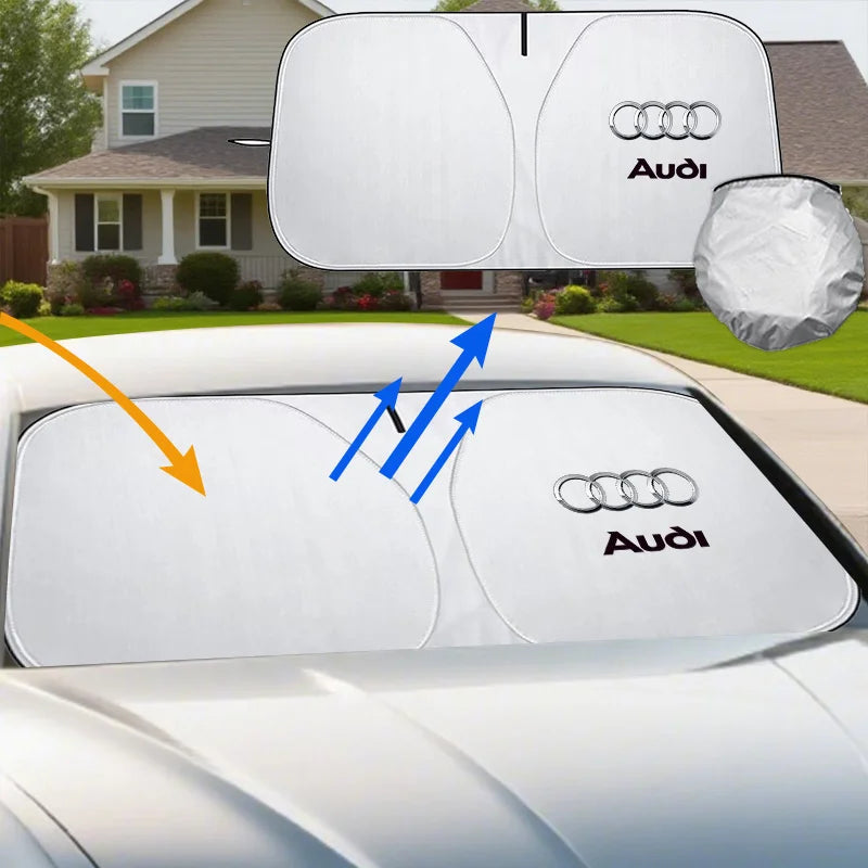 Car Windshield Sun Shade Visor UV Protection Shield For Audi Sline A1 A3 A4 A5 A6 A7 A8 B8 B9 B6 C6 Q2 Q3 Q5 Q7 Q8 TT S3 S4 S7
