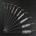 10Pcs Bottle Clean Brush 10pcs Set Stainless Steel Soft Hair Brush Pipette Straws Brush Multipurpose Household Cleaning Tools