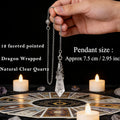 Reiki Natural Stone Crystals Pendulum for Divination  Amethysts Black Obsidian Pendant Healing Point Quartz Spiritual  Pendulos