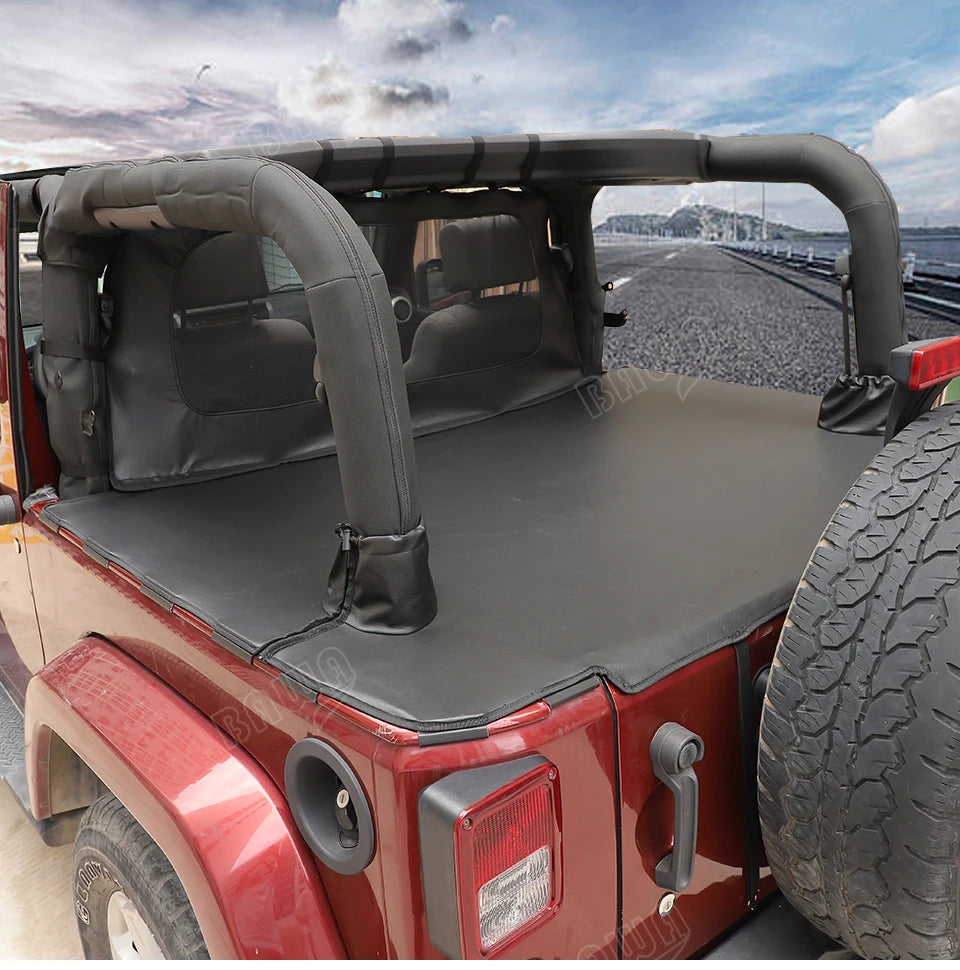 BAWA Rear Seat Separation Mesh/Trunk Cloth Separation for Jeep Wrangler JK 2door 2007-2017 Pet Isolation Net Accessories