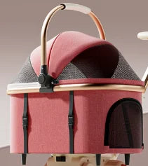 Luxury Lightweight Pet Stroller Foldable Detachable Carrier for Small Dogs Cats Cat Dog Strollers Pet Products