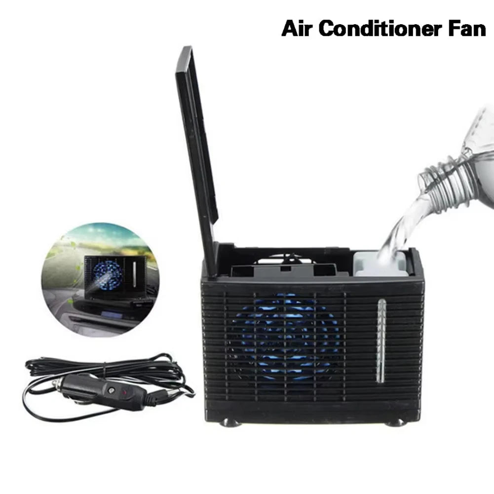 Climatiseur de voiture 12V Refroidissement électronique par eau Ventilateur de refroidissement réglable Refroidisseur d'air automobile amovible Refroidisseur d'eau portable