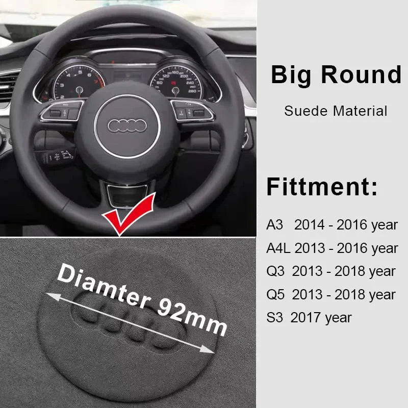 Audi Suede Steering Wheel Sticker