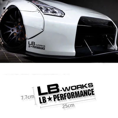 Performance Liberty Walk LB Rising Wide-bodied Modified Racing Bumper Sticker Reflective Car Window Hood Body Vinyl Decal