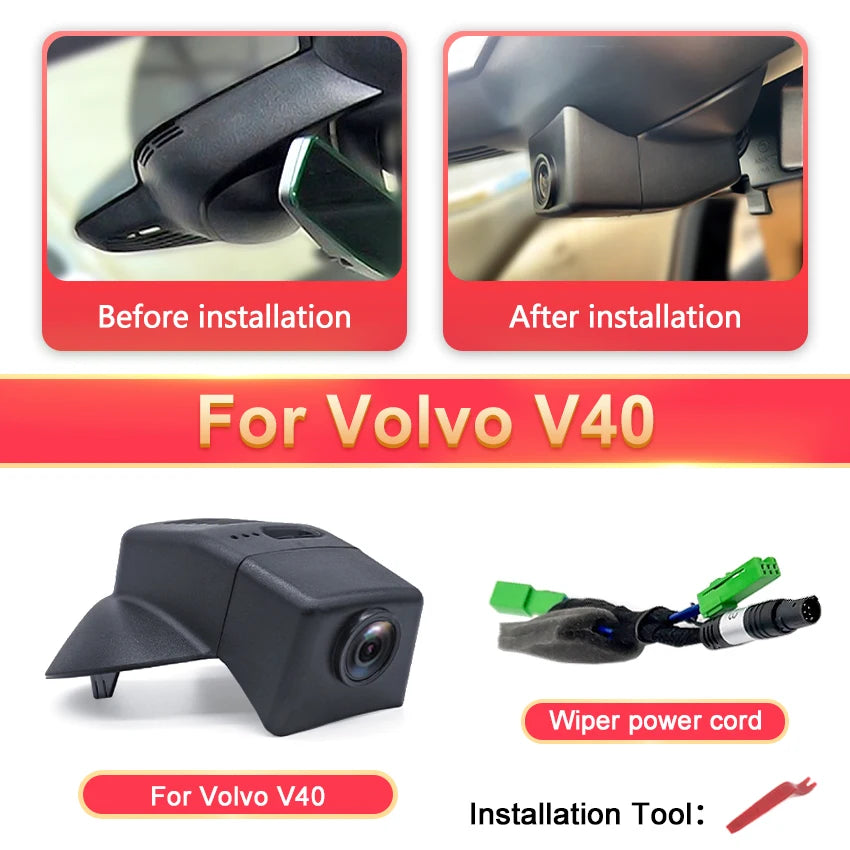 HD 4K 2160P Dash Cam Camera Car DVR Video Recorder For VOLVO XC40 XC60 XC70 XC90 V40 V60 V90 S60 S90 S80 S80L C40 for Polestar 2