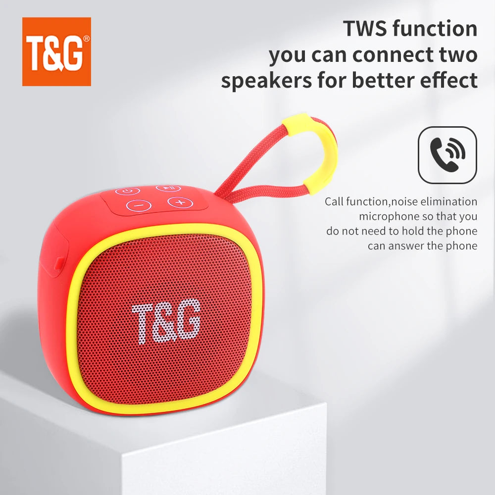 Enceinte Bluetooth Mini Portable Sans Fil Haut-parleurs Puissants TWS BT 5.3 Boîte Son HIFI Haut-parleur Prend en Charge la Carte TF Radio TG659